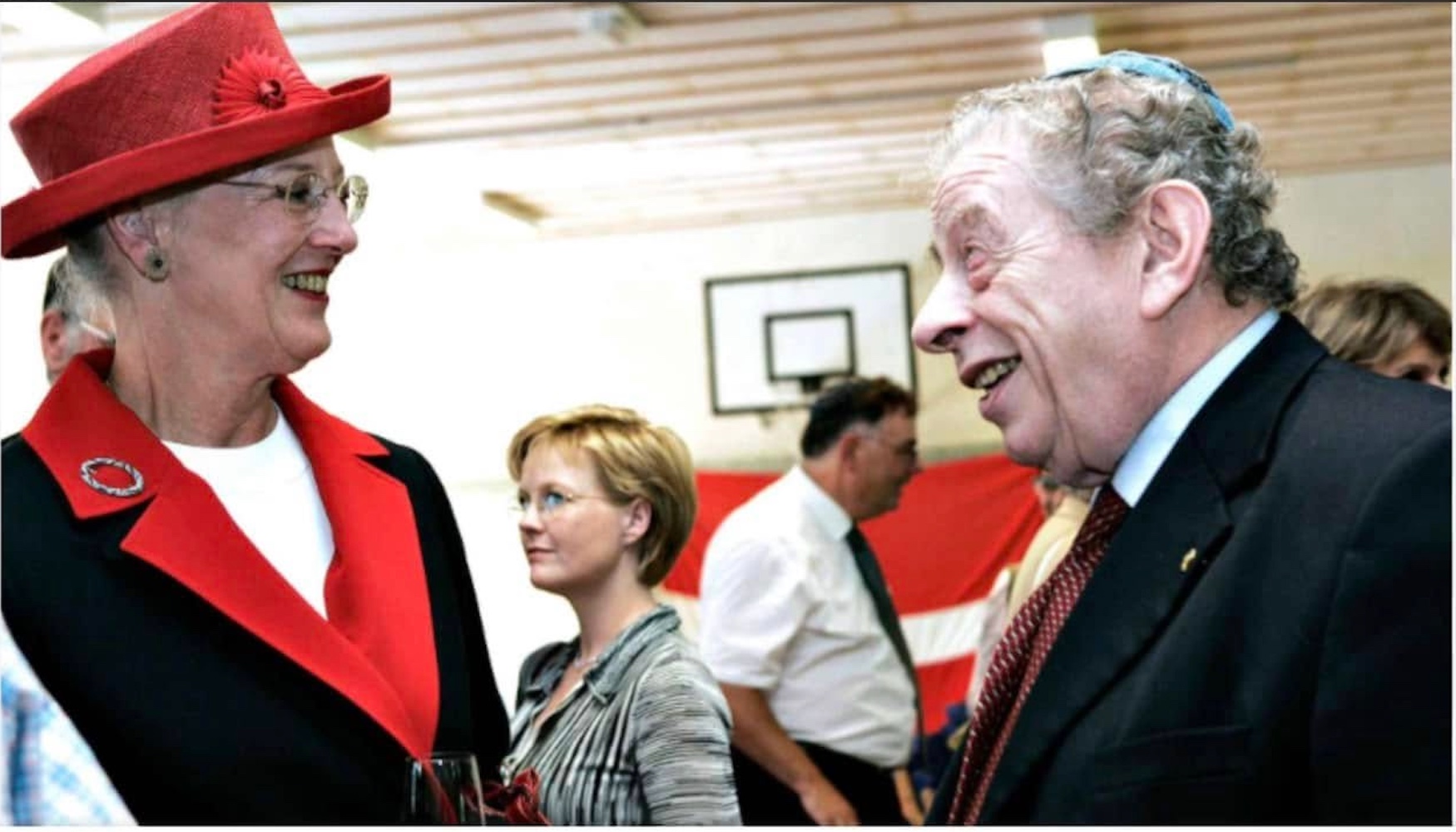 Chief Rabbi Bent Melchior with Queen Margrethe II